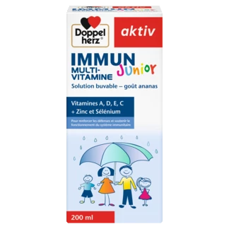 Illustration of the product packaging Doppelherz aktiv IMMUN Junior front view